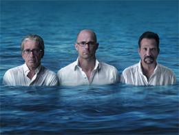 vlnr: Christian Viros, Vincent Perriard en Steven Cohen