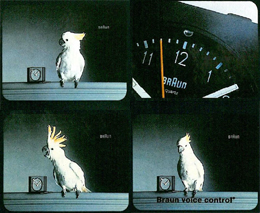 de bekende Braun reclame voor de Voice Control wekker