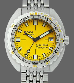 een recente heruitgave van de Doxa Divingstar als SUB 1000T