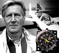 Ernst Benz met de Micro Aircraft Chronograph