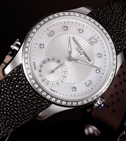 de stalen Maxime Manufacture Lady met diamanten in de lunet