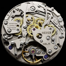 het kaliber 11, medeontwikkeld door Heuer