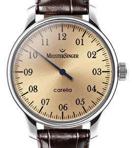MeisterSInger Carelia met koperkleurige wijzerplaat