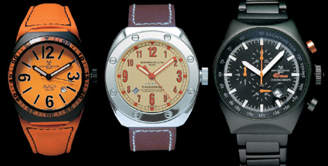 v.l.n.r.: BlackAvio Summer, Thunderbolt P47 en 45 mm Cronografo