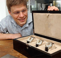 Thomas Prescher met zijn Tourbillon Trilogie